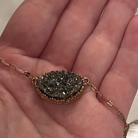 Grey Druzy Necklace - Picture 4 of 5